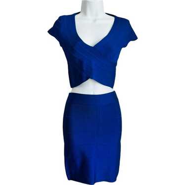 Other Bebe Royal Blue Bandage Two-Piece Set Crop … - image 1