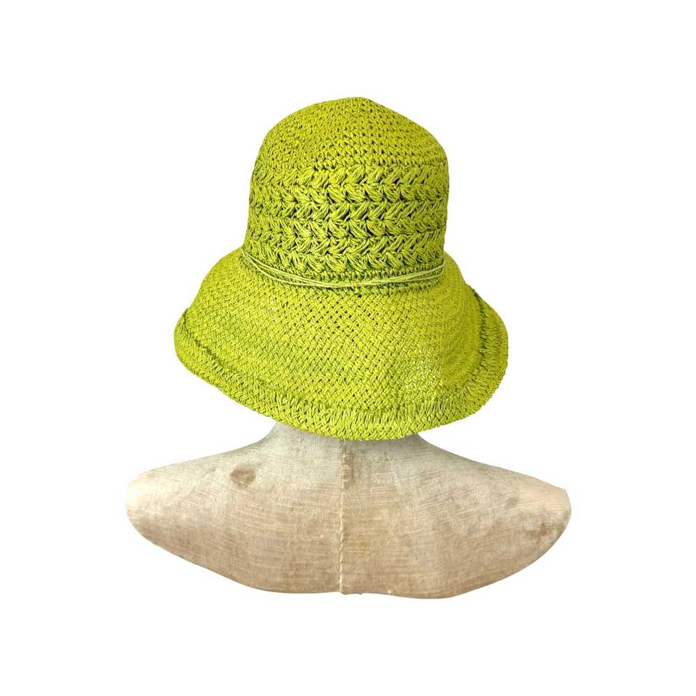 Oversized Green Straw Hat - image 3