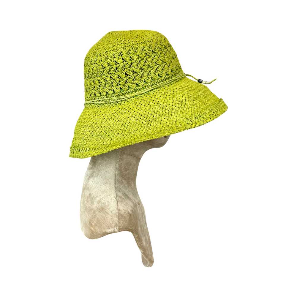 Oversized Green Straw Hat - image 4