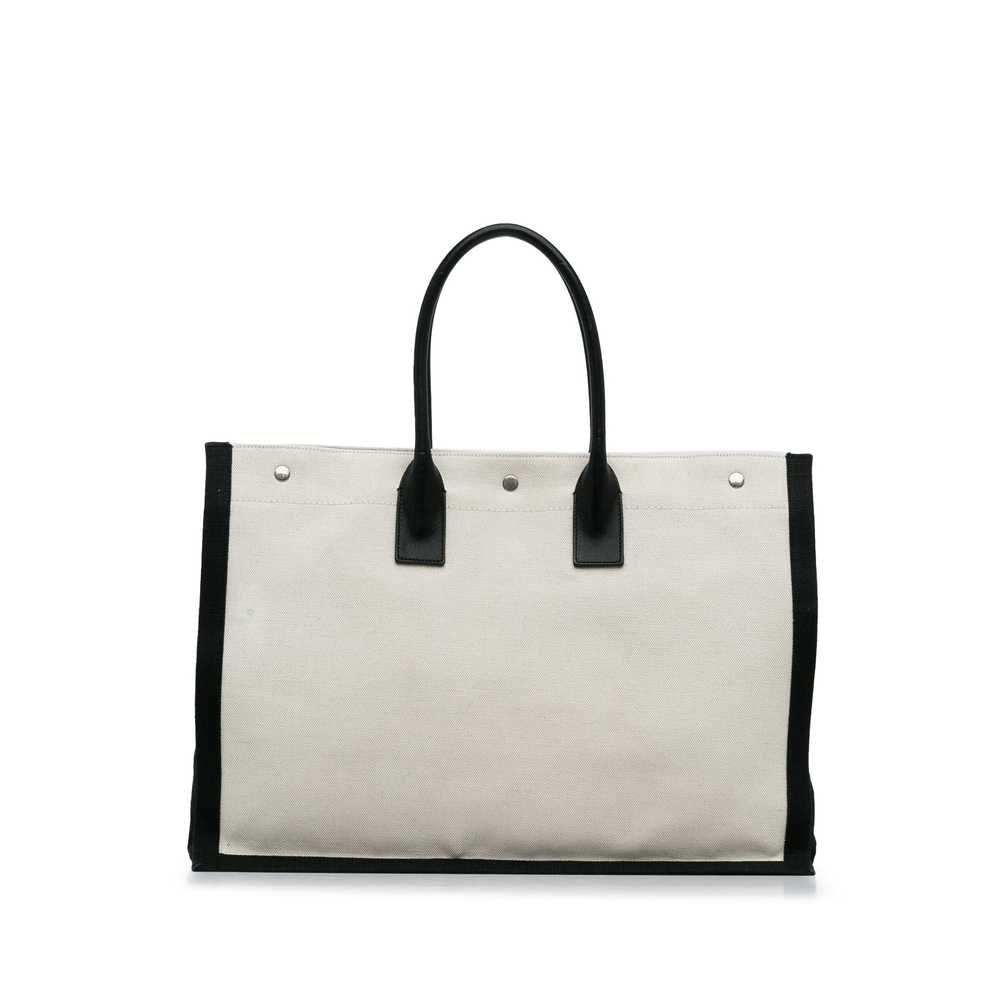 White Yves Saint Laurent Rive Gauche Tote - image 4