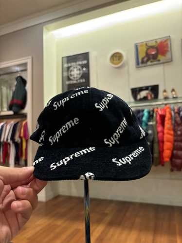 Supreme Supreme Velour Diagonal Logo Cap