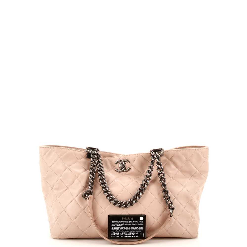 CHANEL Shopping In Chains Tote Quilted Calfskin S… - image 2