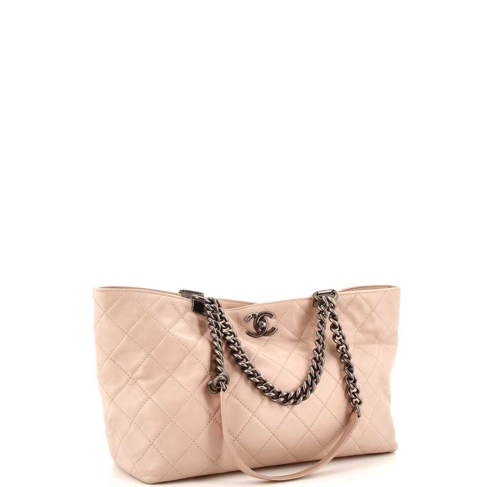 CHANEL Shopping In Chains Tote Quilted Calfskin S… - image 3