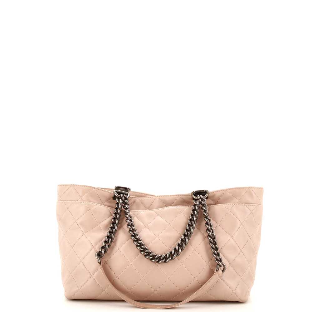 CHANEL Shopping In Chains Tote Quilted Calfskin S… - image 4