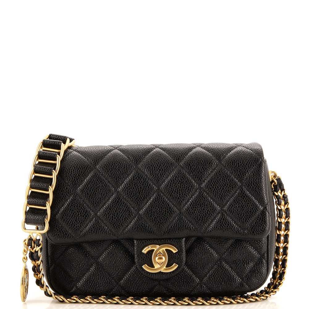 CHANEL Chain Soul Flap Bag Quilted Caviar Small - image 1