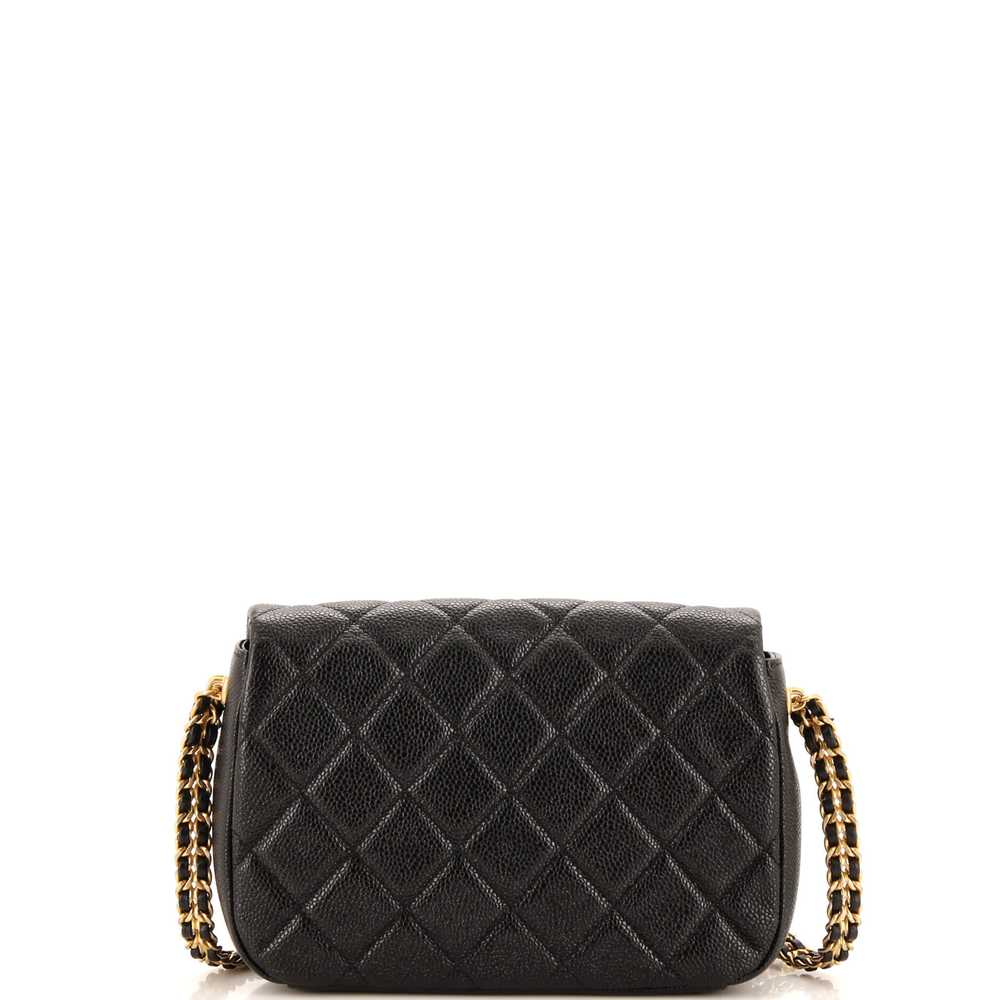 CHANEL Chain Soul Flap Bag Quilted Caviar Small - image 3