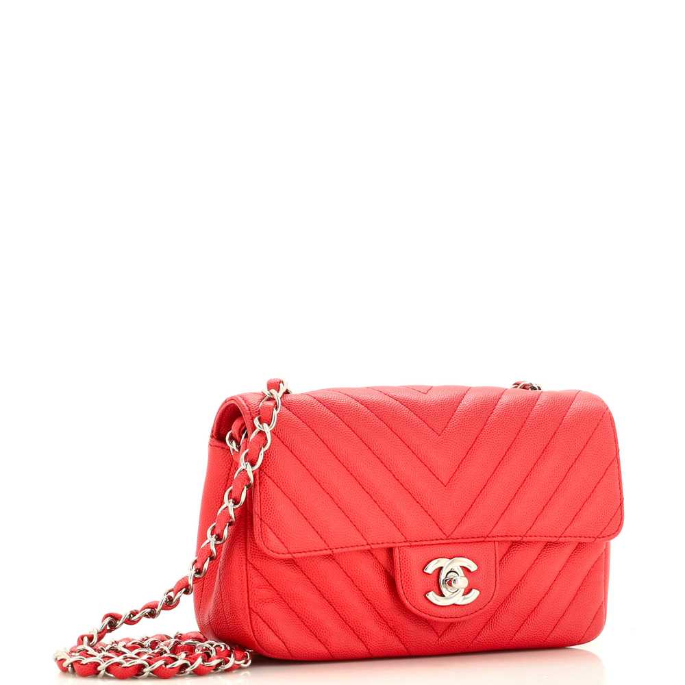 CHANEL Classic Single Flap Bag Chevron Caviar Mini - image 2