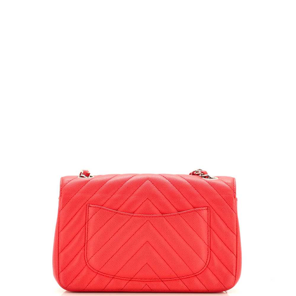 CHANEL Classic Single Flap Bag Chevron Caviar Mini - image 3