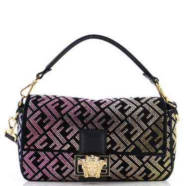 VERSACE x Fendi Fendace Baguette NM Bag Crystal Em