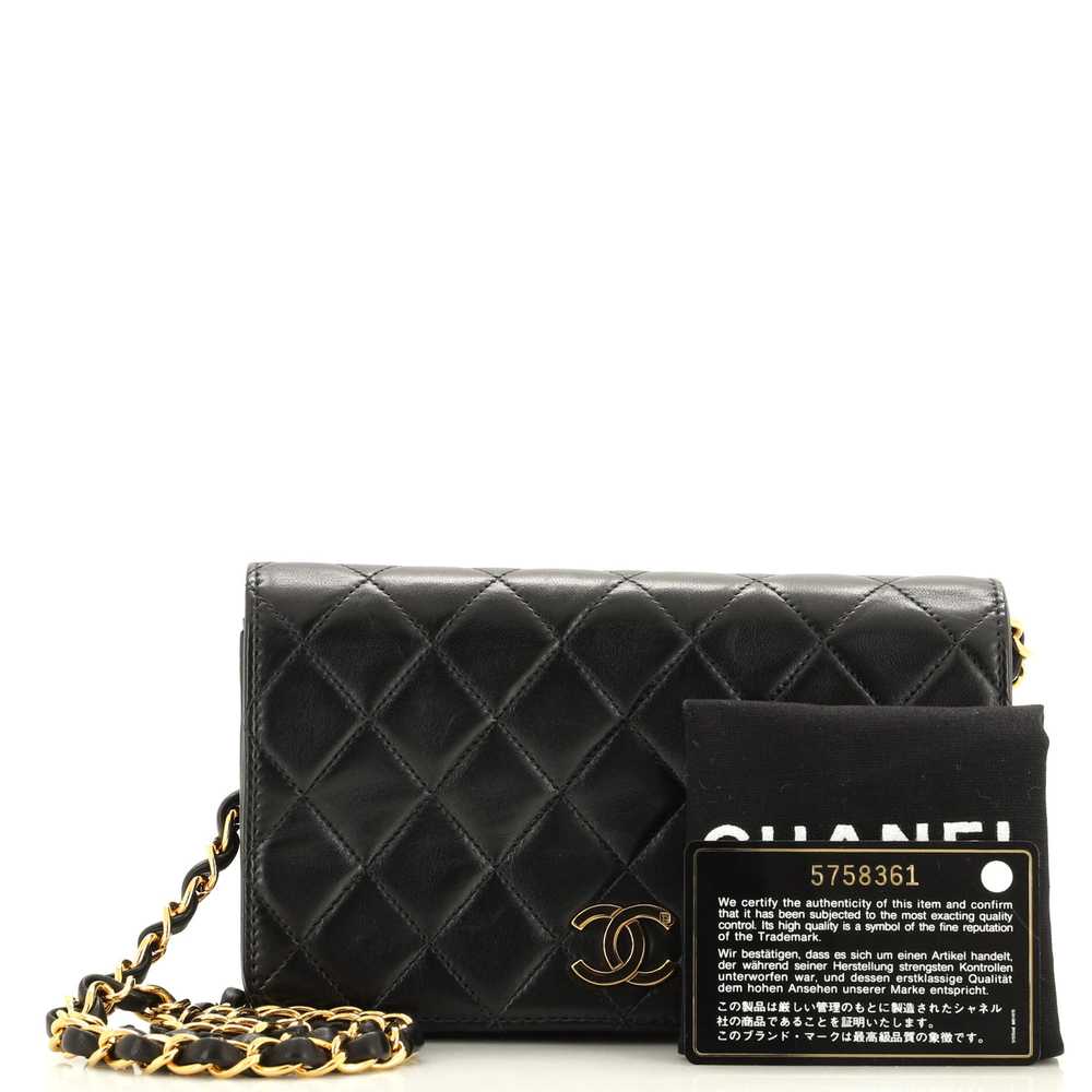 CHANEL Vintage Full Flap Bag Quilted Lambskin Mini - image 2