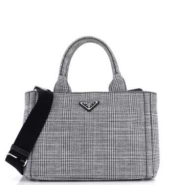 PRADA Canapa Convertible Tote Printed Jacquard Mi… - image 1