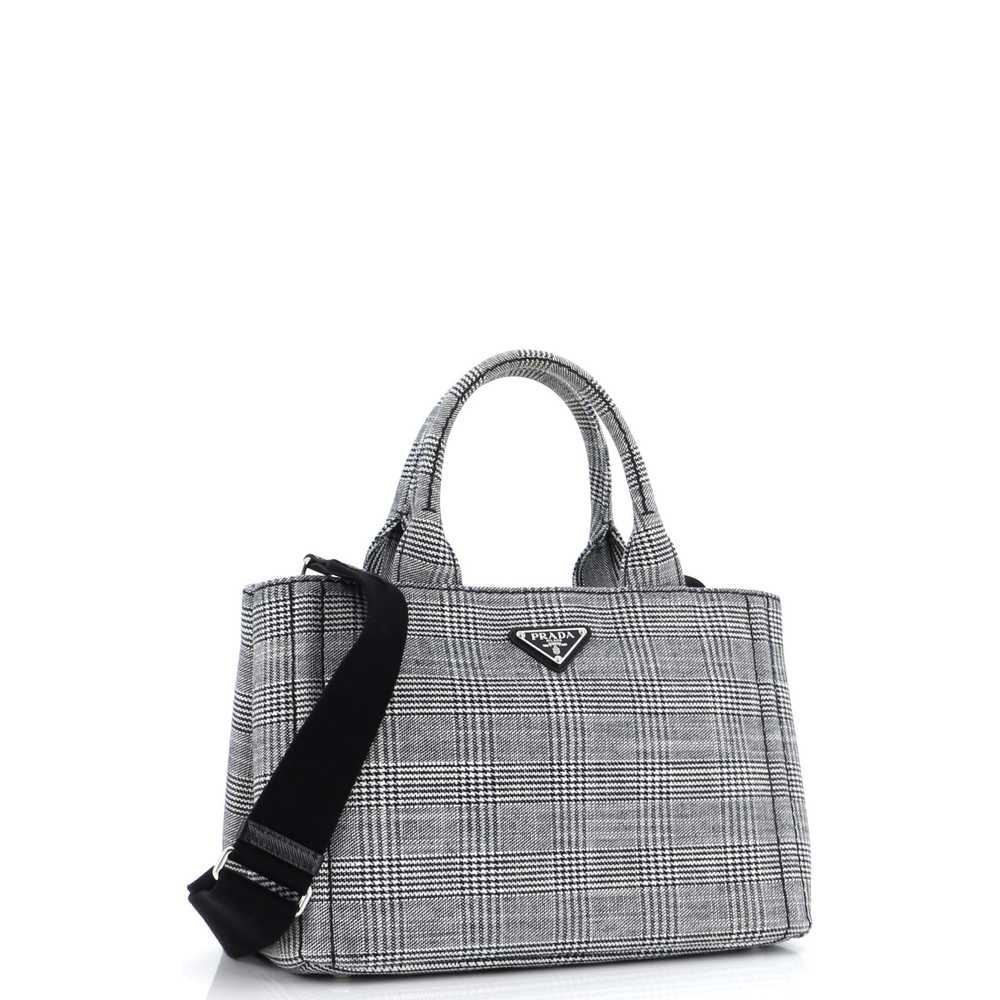 PRADA Canapa Convertible Tote Printed Jacquard Mi… - image 2