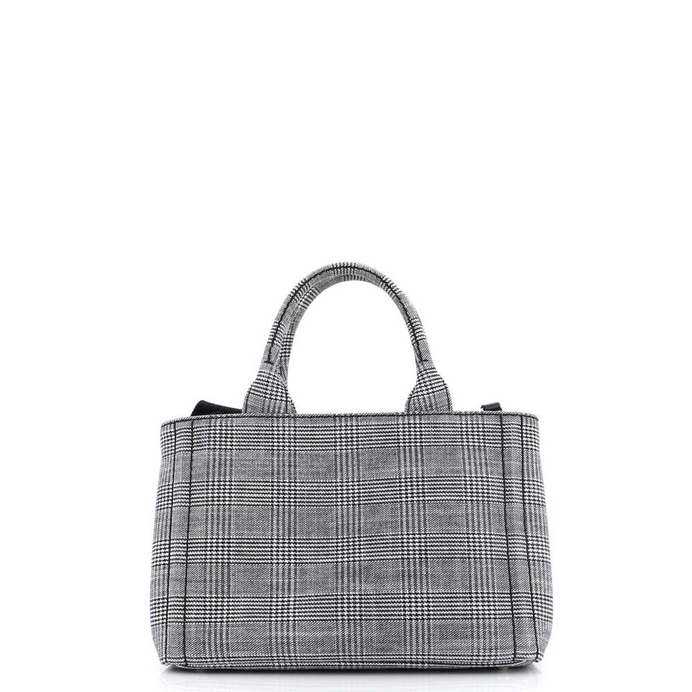 PRADA Canapa Convertible Tote Printed Jacquard Mi… - image 3