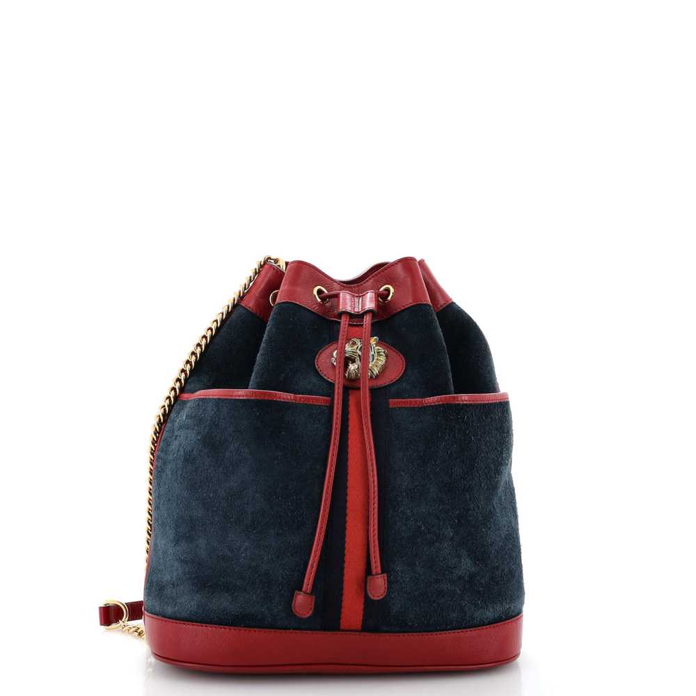 GUCCI Rajah Bucket Bag Suede Medium - image 1