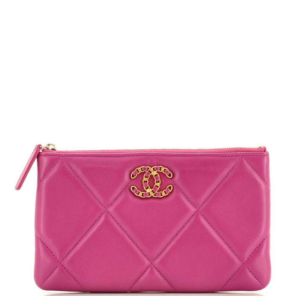 CHANEL 19 O Case Pouch Quilted Lambskin Small - image 1