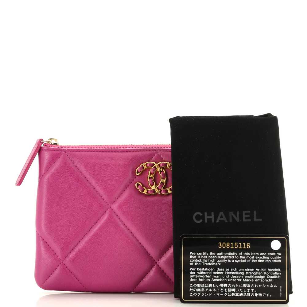 CHANEL 19 O Case Pouch Quilted Lambskin Small - image 2