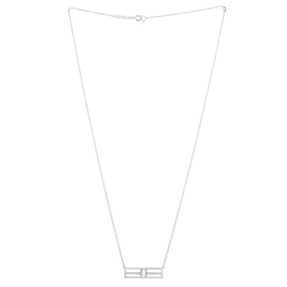 Tiffany T Open Horizontal Bar Pendant Necklace - image 2