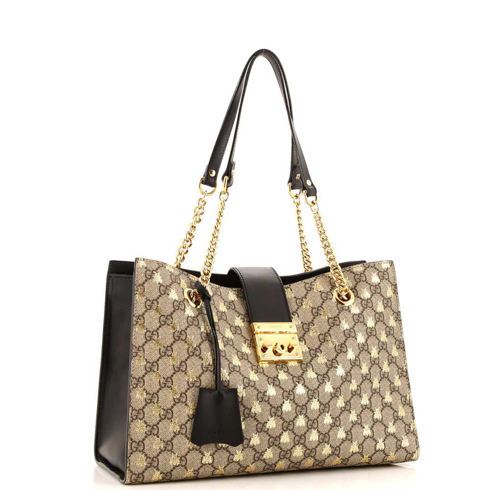 GUCCI Padlock Chain Tote Printed GG Coated Canvas… - image 2