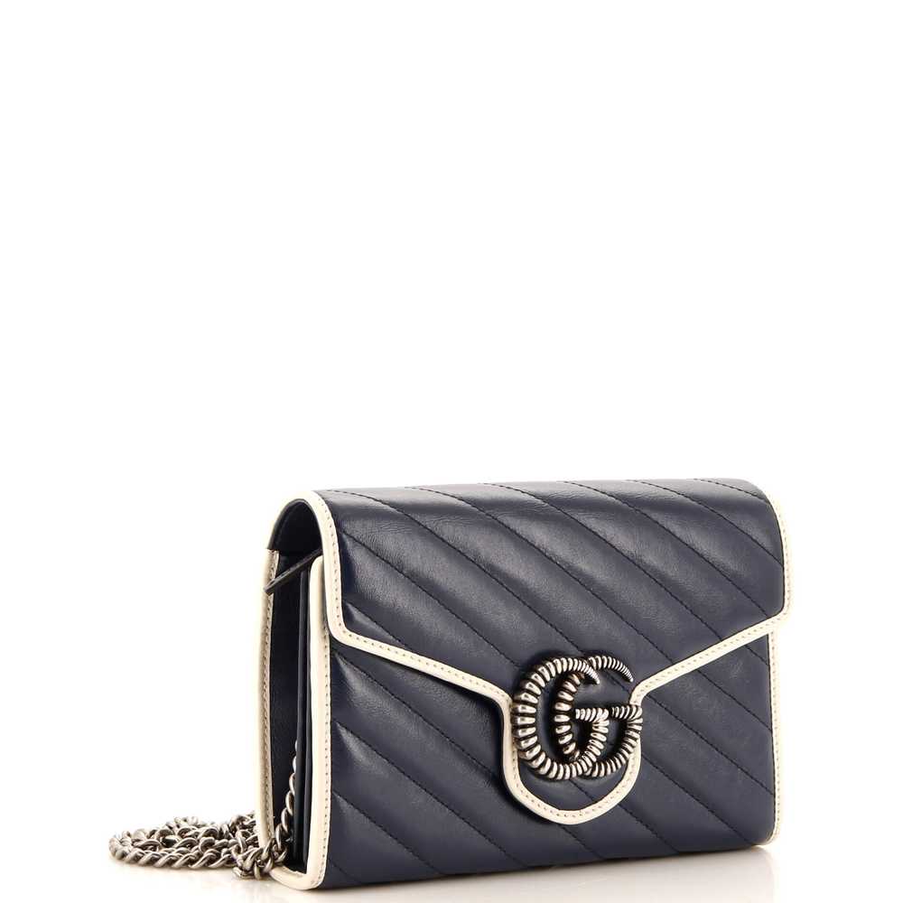 GUCCI GG Marmont Chain Wallet Diagonal Quilted Le… - image 2