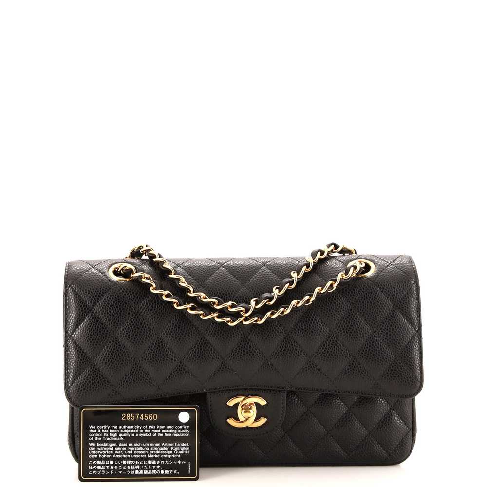 CHANEL Classic Double Flap Bag Quilted Caviar Med… - image 2