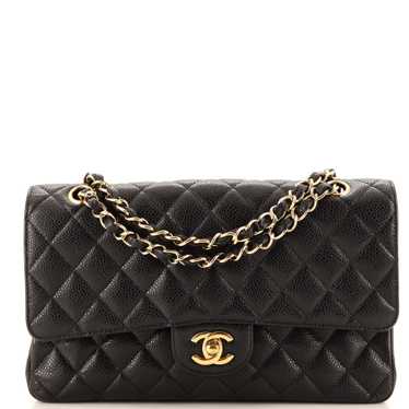 CHANEL Classic Double Flap Bag Quilted Caviar Med… - image 1