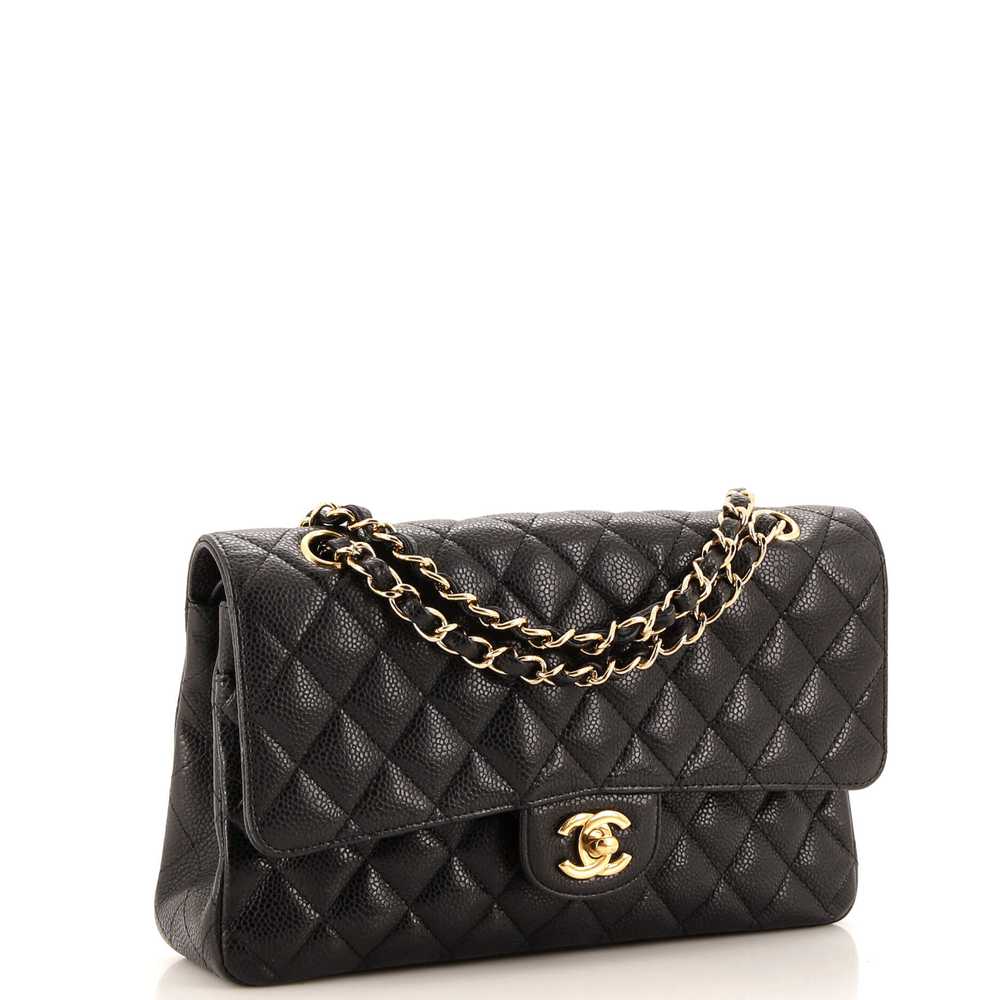 CHANEL Classic Double Flap Bag Quilted Caviar Med… - image 2