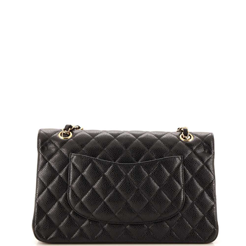 CHANEL Classic Double Flap Bag Quilted Caviar Med… - image 3