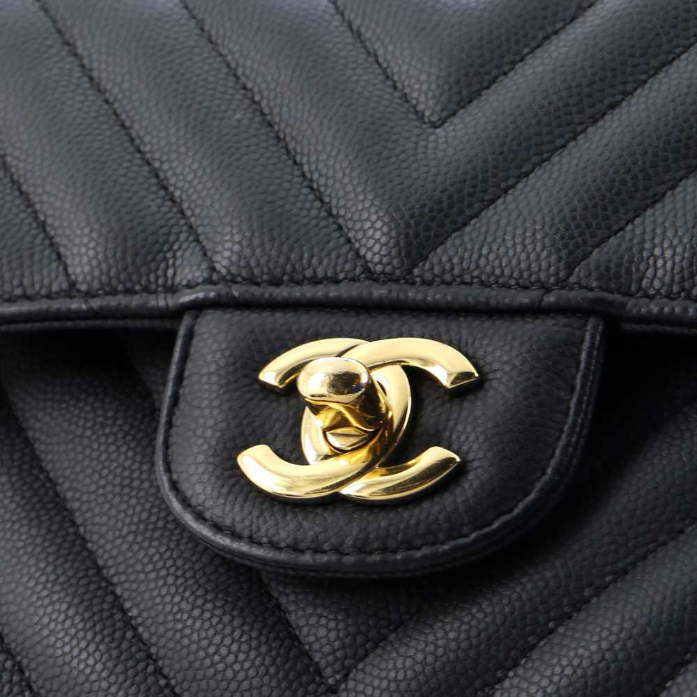 CHANEL Classic Double Flap Bag Chevron Caviar Sma… - image 7