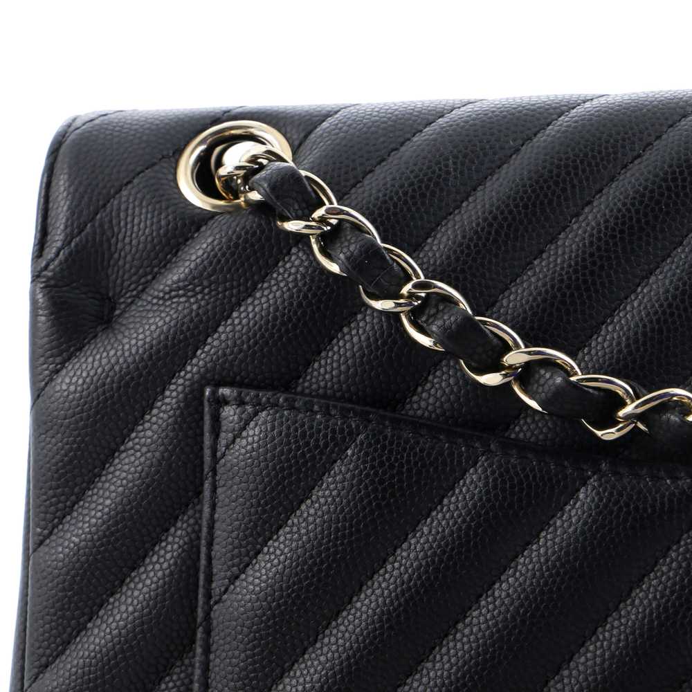 CHANEL Classic Double Flap Bag Chevron Caviar Sma… - image 8