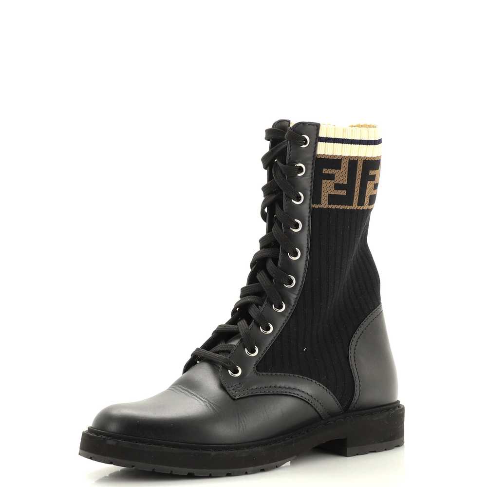 FENDI Women's Rockoko Combat Boots Leather with K… - image 1