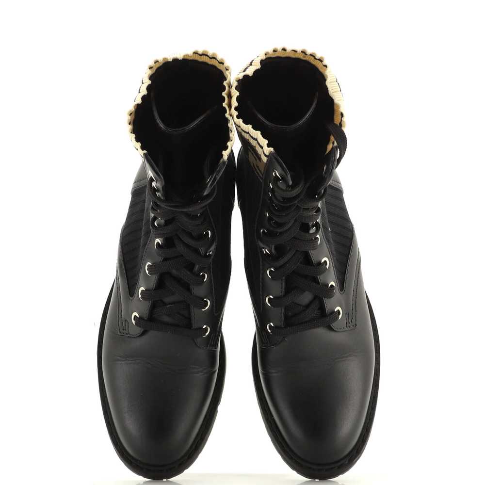 FENDI Women's Rockoko Combat Boots Leather with K… - image 2