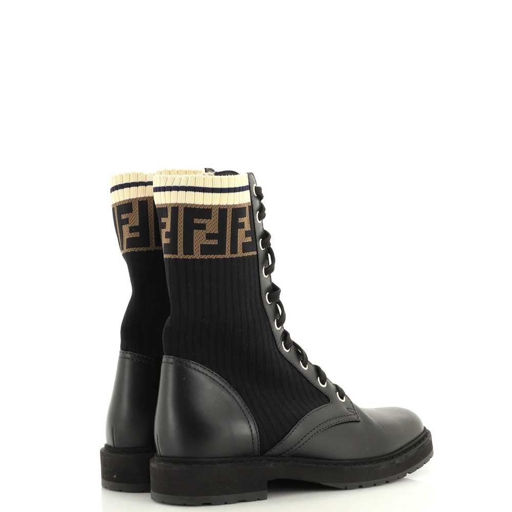 FENDI Women's Rockoko Combat Boots Leather with K… - image 3