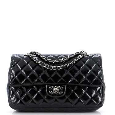 CHANEL Classic Double Flap Bag Quilted Patent Med… - image 1