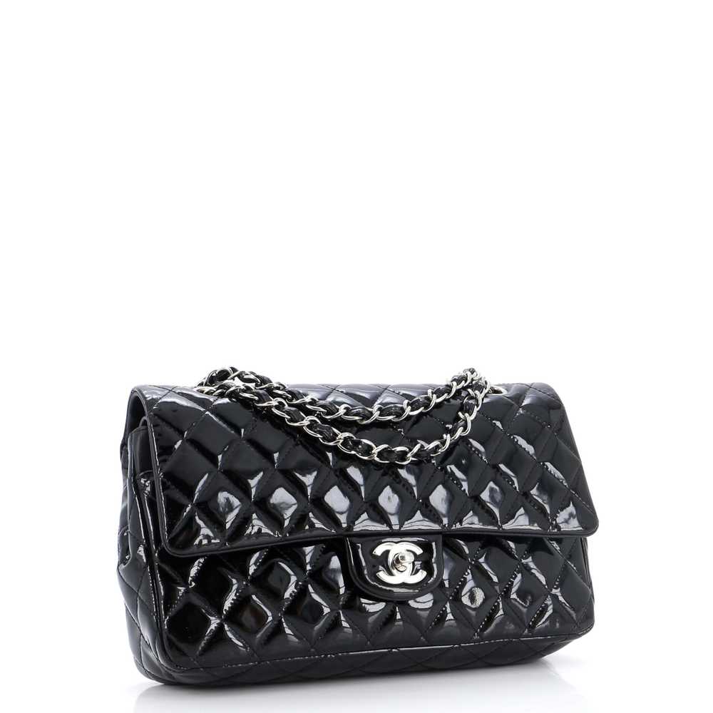 CHANEL Classic Double Flap Bag Quilted Patent Med… - image 2