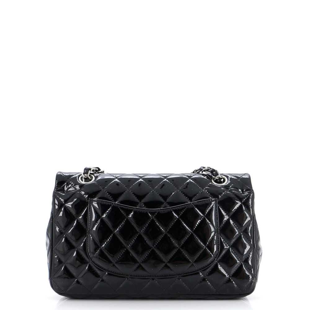 CHANEL Classic Double Flap Bag Quilted Patent Med… - image 3