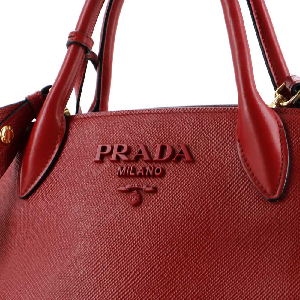 PRADA Monochrome Tote Saffiano with City Calf Sma… - image 6