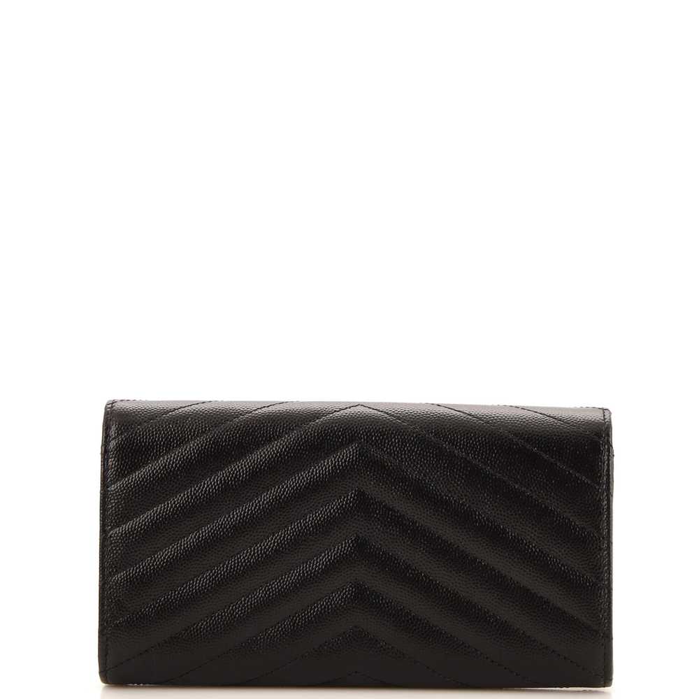 Saint Laurent Classic Monogram Flap Wallet Matela… - image 3