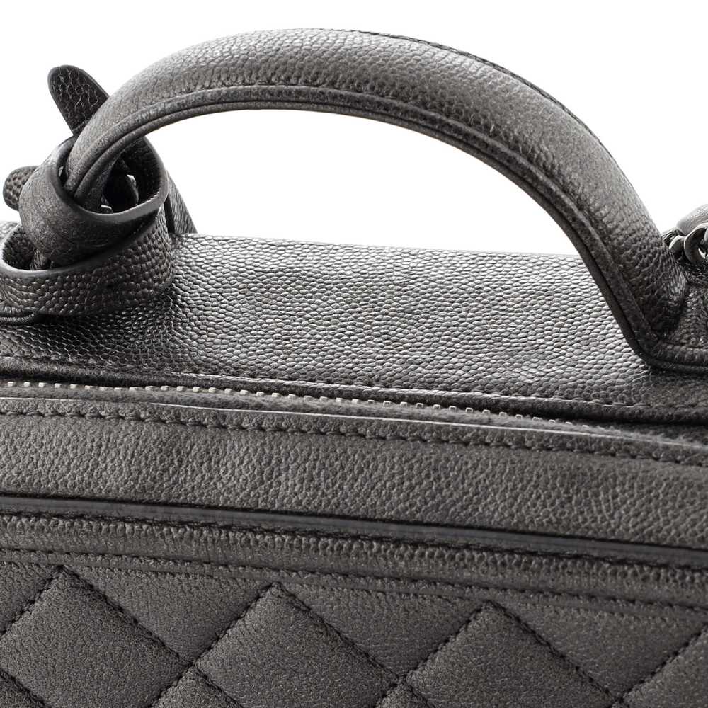 CHANEL Filigree Vanity Case Quilted Metallic Cavi… - image 7