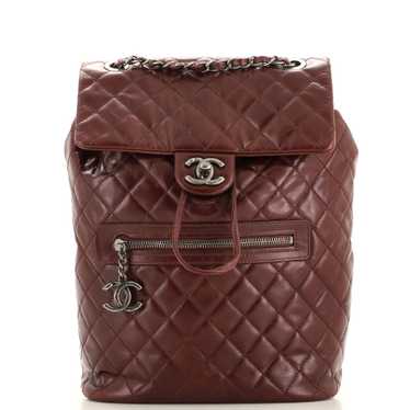 CHANEL Mountain Backpack Quilted Glazed Calfskin L