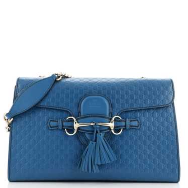 GUCCI Emily Chain Flap Bag Microguccissima Leathe… - image 1