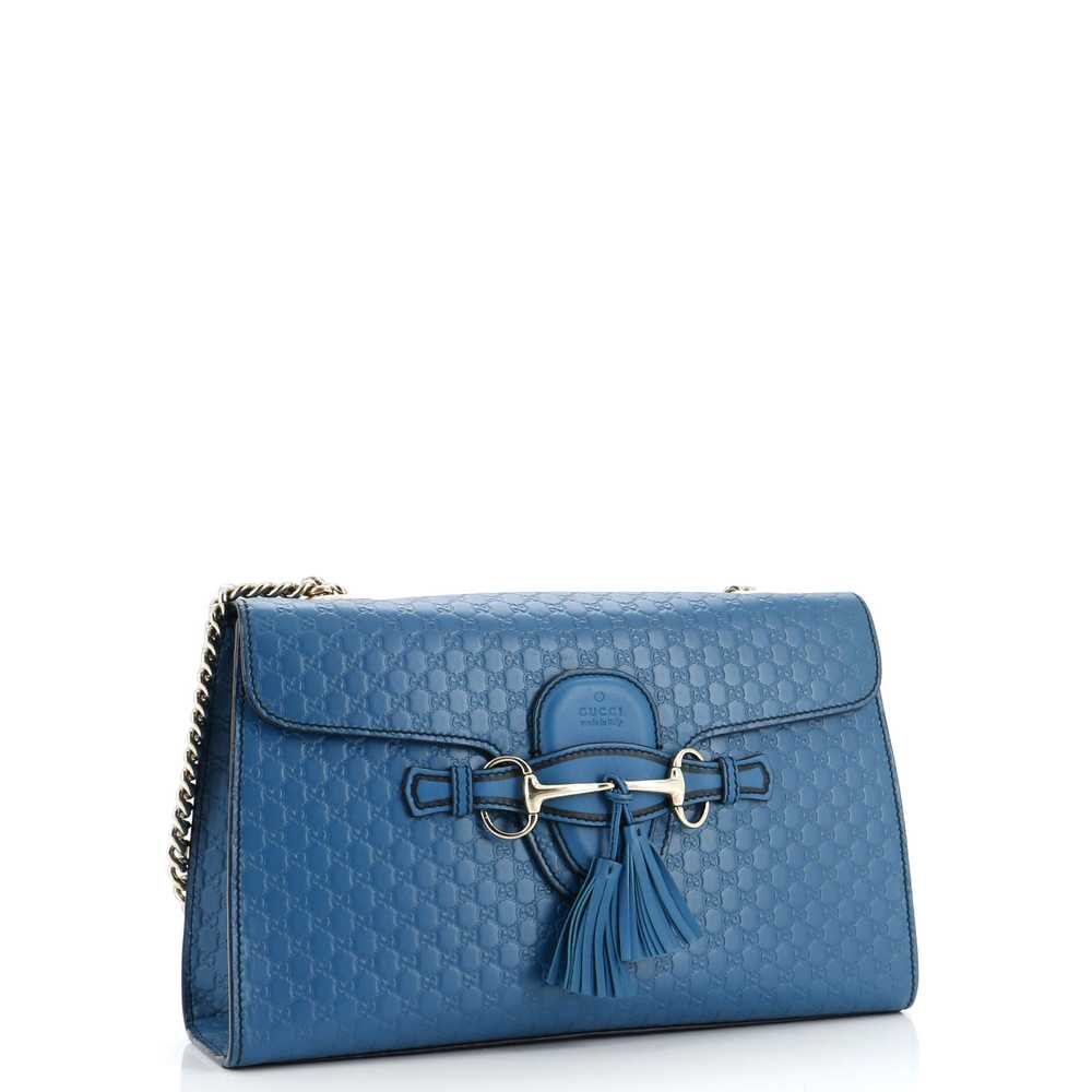 GUCCI Emily Chain Flap Bag Microguccissima Leathe… - image 2