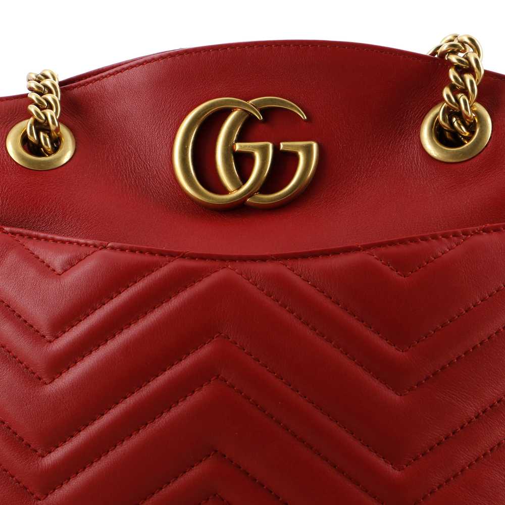 GUCCI GG Marmont Chain Tote Matelasse Leather Med… - image 6