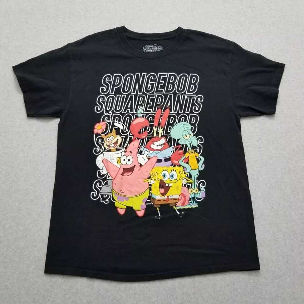 Nickelodeon SpongeBob Shirt Mens Large Black Shor… - image 1