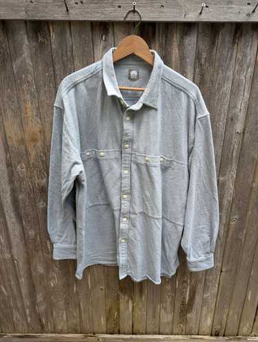 18 East Easy Work Shirt - Stormy Sea/Ecru Mouline 