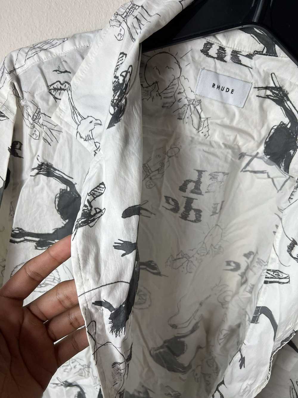 Rhude Rhude Doodle Button Up Shirt - image 5