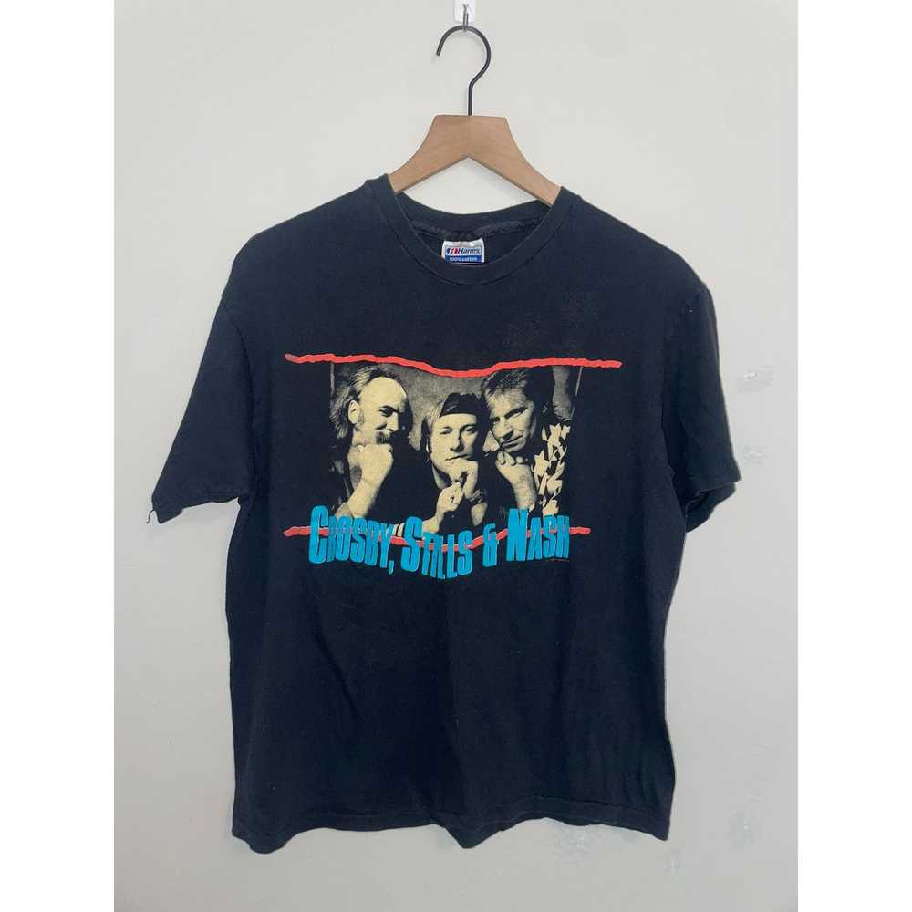 Hanes 1988 Crosby Stills & Nash Band Music Shirt … - image 1