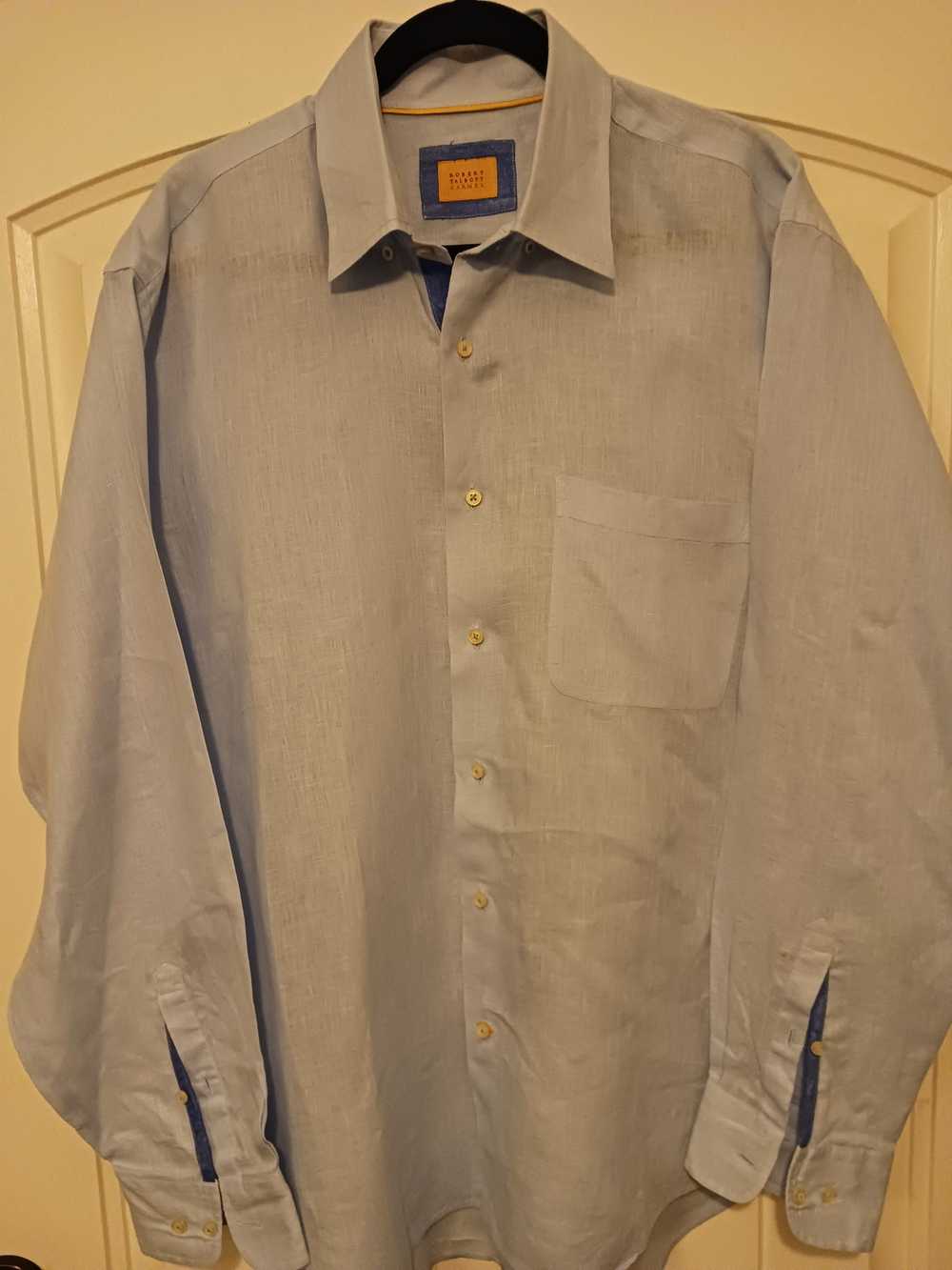 Robert Talbott 100% Linen Button Front Long Sleev… - image 1