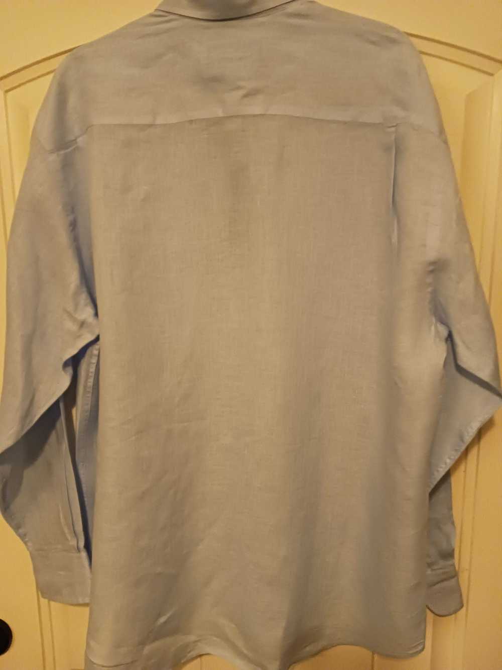 Robert Talbott 100% Linen Button Front Long Sleev… - image 2