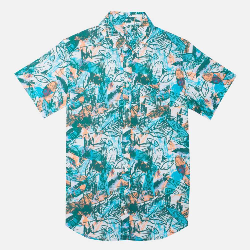 Kirrin Finch The Ray Teal Frond Short Sleeve Shirt - image 4