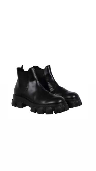 Prada Monolith Chelsea Boots US 13.5 Black Leather